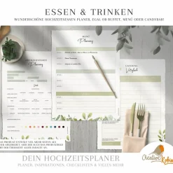 HOCHZEITSPLANER zum Ausdrucken |  Hochzeitsplanung DIY  oder Planer für die Trauzeugin | DIN A4 | 130 Seiten