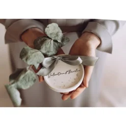 Hochzeits-Ringschale mit edlem Blattgold-Finish | Personalisierte Ringschale 