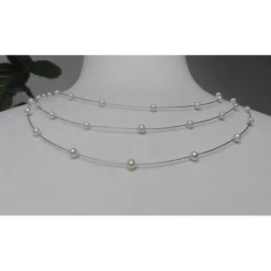 Hochzeitsschmuck Perlen, Schmuckset 2-teilig für zierliche Bräute, echte Perlen