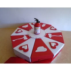 Hochzeitstorte Feuerwehr Geldgeschenk zur Hochzeit Schachteltorte Papiertorte give Away Torte Hochzeitsgeschenk
