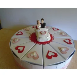 Hochzeitstorte Geldgeschenk zur Hochzeit Schachteltorte Papiertorte give Away Torte Hochzeitsgeschenk Auto