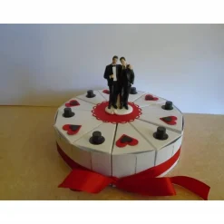 Hochzeitstorte Geldgeschenk zur Männerhochzeit 2 Männer Schwule Schachteltorte Papiertorte give Away Torte