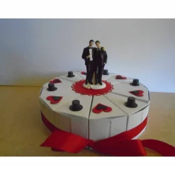 Hochzeitstorte Geldgeschenk zur Männerhochzeit 2 Männer Schwule Schachteltorte Papiertorte give Away Torte