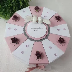 Hochzeitstorte Torte ALTROSA-WEISS-BROMBEERE Geldgeschenk
