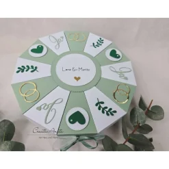 Hochzeitstorte Torte SALBEI - EUKALYPTHUS - GOLD - Geldgeschenkverpackung