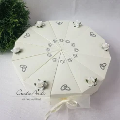 Hochzeitstorte Torte 3stö. CREME-WEISS Geldgeschenk