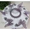 Hochzeitstorte Torte WEISS-VIOLETT-GRAU Butterfly - Geldgeschenkverpackung