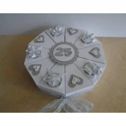 Hochzeitstorte zur Silberhochzeit Geldgeschenk Schachteltorte Papiertorte give Away Torte Hochzeitsgeschenk Hochzeit