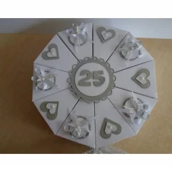 Hochzeitstorte zur Silberhochzeit Geldgeschenk Schachteltorte Papiertorte give Away Torte Hochzeitsgeschenk Hochzeit