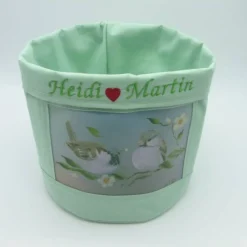 Hochzeitsutensilo 'Spatzenliebe', Utensilo, individualisiert zur Verlobung, Hochzeit, Valentinstag etc.