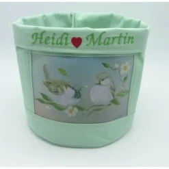 Hochzeitsutensilo 'Spatzenliebe', Utensilo, individualisiert zur Verlobung, Hochzeit, Valentinstag etc.