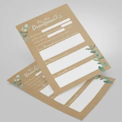 Hochzeitswünsche für das Brautpaar I Hochzeitsspiel für 50 Gäste I im handlichen A5 Notizblock Format I CreativeRobin