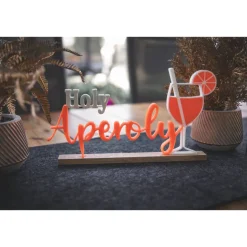 Holy Aperoly 3D Druck Schriftzug auf einer Holzleiste / Mädelsabend / Party / Deko / Geschenk
