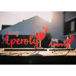 Holy Aperoly 3D Druck Schriftzug auf einer Holzleiste / Mädelsabend / Party / Deko / Geschenk