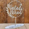 Holz Cake Topper Hochzeit personalisiert V17
