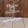 Holz Cake Topper Hochzeit personalisiert V12