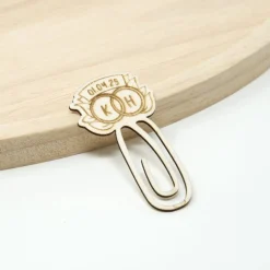 Holz Geldklammer für Hochzeit Geldgeschenke | Personalisiert mit Datum und Initialen