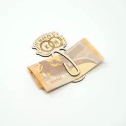 Holz Geldklammer für Hochzeit Geldgeschenke | Personalisiert mit Datum und Initialen