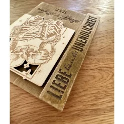 Holz Schild „Liebe bis in die Unendlichkeit“ I Hochzeit, Jubiläum, Valentinstag I Namen Datum