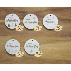 Holzanhänger mit Gravur – Geschenkidee aus Holz – Geschenkanhänger Weihnachten, Geburtstag, Hochzeit, Anhänger aus Holz