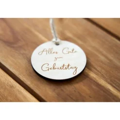 Holzanhänger mit Gravur – Geschenkidee aus Holz – Geschenkanhänger Weihnachten, Geburtstag, Hochzeit, Anhänger aus Holz