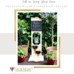 Holzaufsteller Herzen Türschild Holzschild Hochzeitsgeschenk Herzen Holz Hochzeit Personalisiert Gravur Geschenk