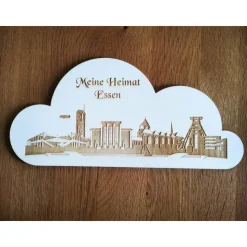 Holzbild als Traumwolke 