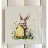 Holzbild, Hase mit Osterei, zum Aufhängen oder Aufstellen; Ostern