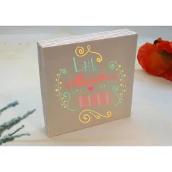 Holzbild mit Spruch | Aufsteller Wandbild | Kleines persönliches Geschenk | Wohnung Deko | Einzug, Umzug, Renovierung |