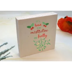 Holzbild mit Spruch | Aufsteller Wandbild | Kleines persönliches Geschenk | Wohnung Deko | Einzug, Umzug, Renovierung |