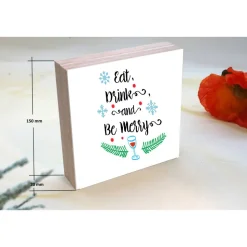 Holzbild mit Spruch | Aufsteller Wandbild | Kleines persönliches Geschenk | Wohnung Deko | Einzug, Umzug, Renovierung |