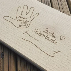 Holzbrettchen, Frühstücksbrettchen, mit Gravur