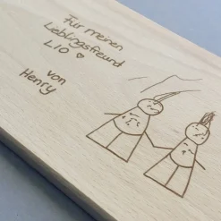 Holzbrettchen, Frühstücksbrettchen, mit Gravur
