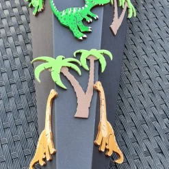 Holzdino Schultüte Zuckertüte als DIY Set oder in handarbeit hergestellt-personalisiert, individuell