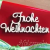 Holz-"Frohe Weihnachten"-Schriftzug klein