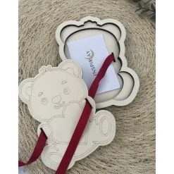 Holz-Geschenkbox – Perfekt für Geldgeschenke & Gutscheine, Geldgeschenk, Gutscheinbox, Teddy Bär