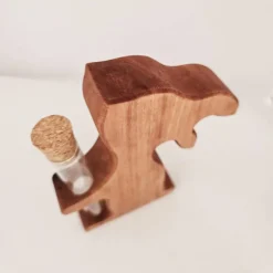 Holzhase für Ostern, Osterhase, Vase, Osterdeko, Dekoration, Frühling, Reagenzglas