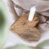 Holzherz rustikal BLAKE Für immer in unseren Herzen Trauerkerze Gedenkkerze Trauerlicht mit Name