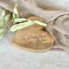 Holzherz rustikal BLAKE Paar Hochzeit personalisiert mit Namen