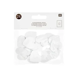 Holzherzen 20 Stück 30 x 28 mm weiß