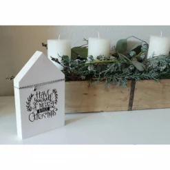 Holzhäuschen, Dekohäuschen "merry little Christmas" aus der Manufaktur Karla