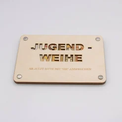 Holzkarte - Geschenkkarte -  Geldgeschenk zur Jugendweihe