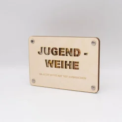 Holzkarte - Geschenkkarte -  Geldgeschenk zur Jugendweihe