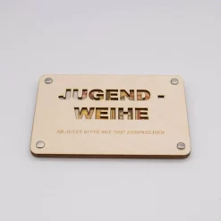 Holzkarte - Geschenkkarte -  Geldgeschenk zur Jugendweihe