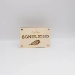 Holzkarte - Geschenkkarte -  Geldgeschenk Schulkind