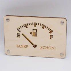 Holzkarte - Geschenkkarte Tanken - Spritgeld - Führerschein