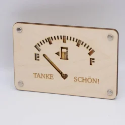 Holzkarte - Geschenkkarte Tanken - Spritgeld - Führerschein