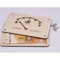Holzkarte - Geschenkkarte Tanken - Spritgeld - Führerschein