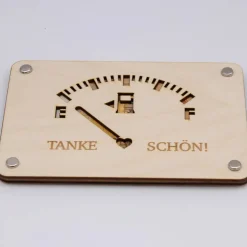 Holzkarte - Geschenkkarte Tanken - Spritgeld - Führerschein
