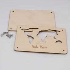 Holzkarte - Geschenkkarte -  Geldgeschenk Gute Reise